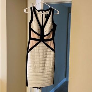 Sleeveless color block sheath dress